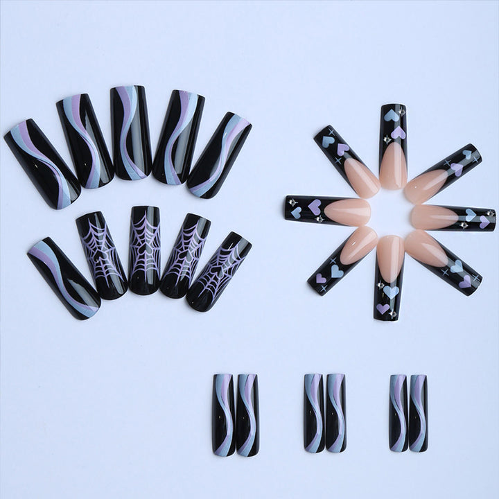 Artificial Nail Extensions with Trendy Design Kalsten