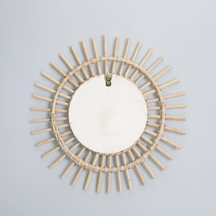 Wall mirror with wicker basket Kalsten