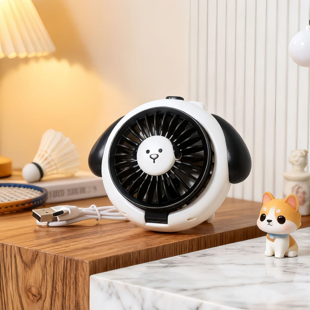 Ladies Portable Hand Fan with Childlike Design Kalsten