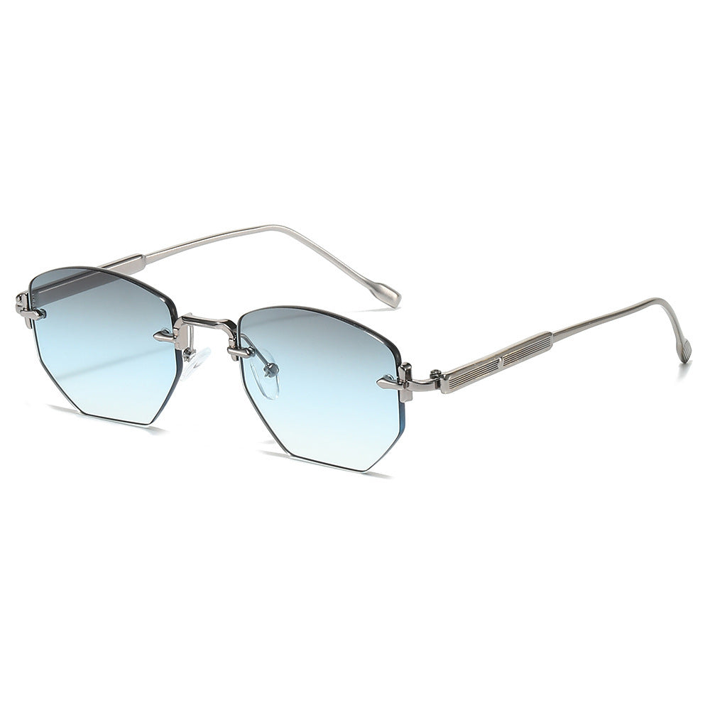 Geometric Frame Sunglasses with Elegant Gold Accents Kalsten