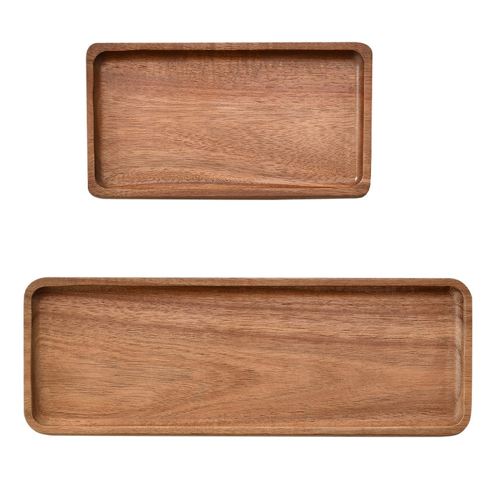 Elegant wooden serving tray with raised edge Kalsten