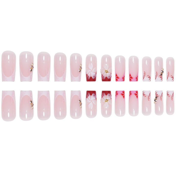 Elegant 3D Floral Press-On Nail Extensions Kalsten
