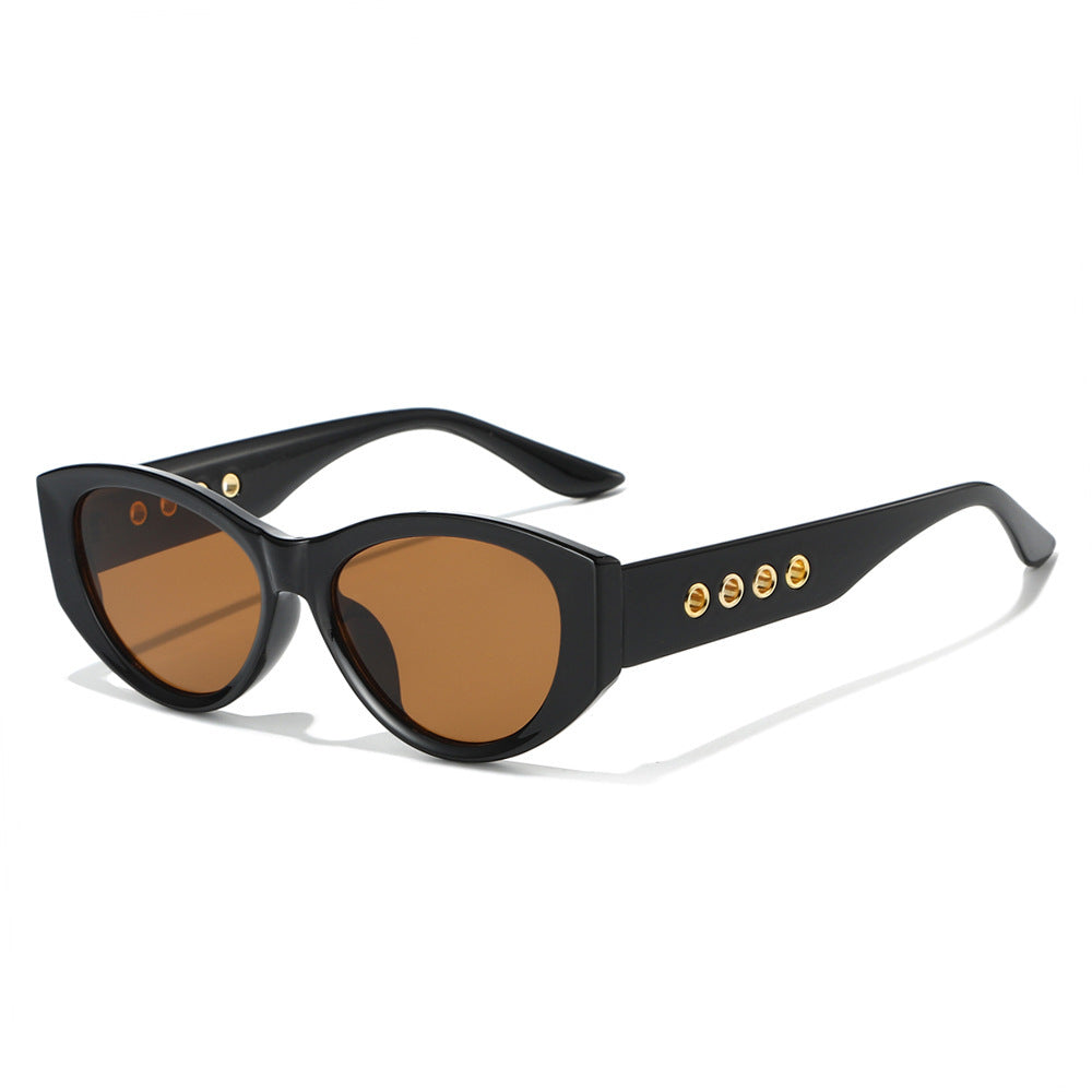 Cat-Eye Sunglasses with Decorative Gold Accents Kalsten