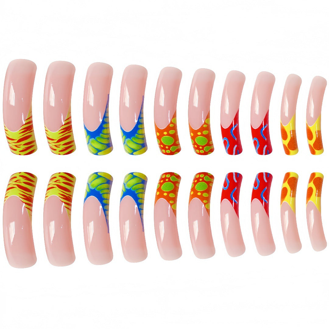 Artistic Abstract Design Press-On Nails Kalsten