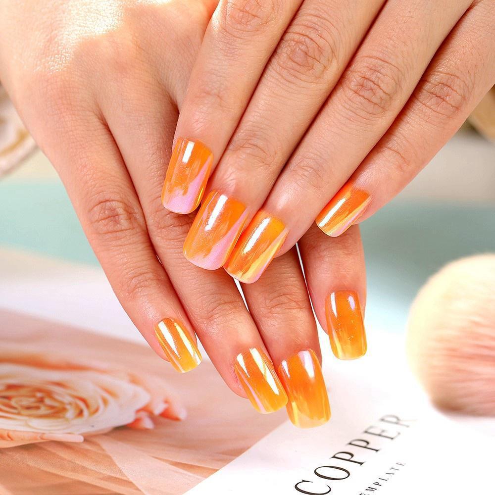 Gradient Color Artificial Nails Kalsten