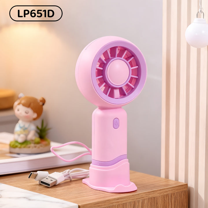 Women's Portable Mini Fan with Digital Speed Display Kalsten