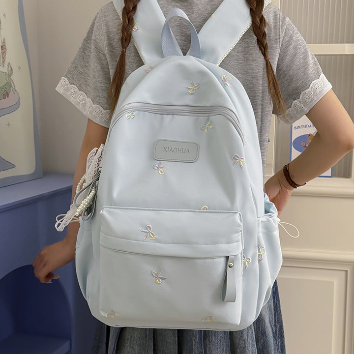 Embroidered Floral Detail Casual Backpack Kalsten