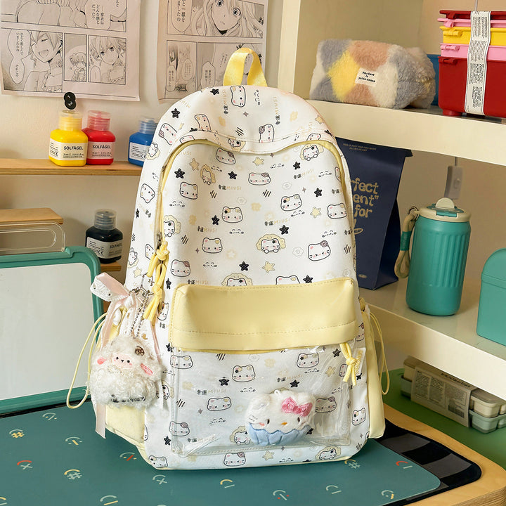 Whimsical Character Print Backpack