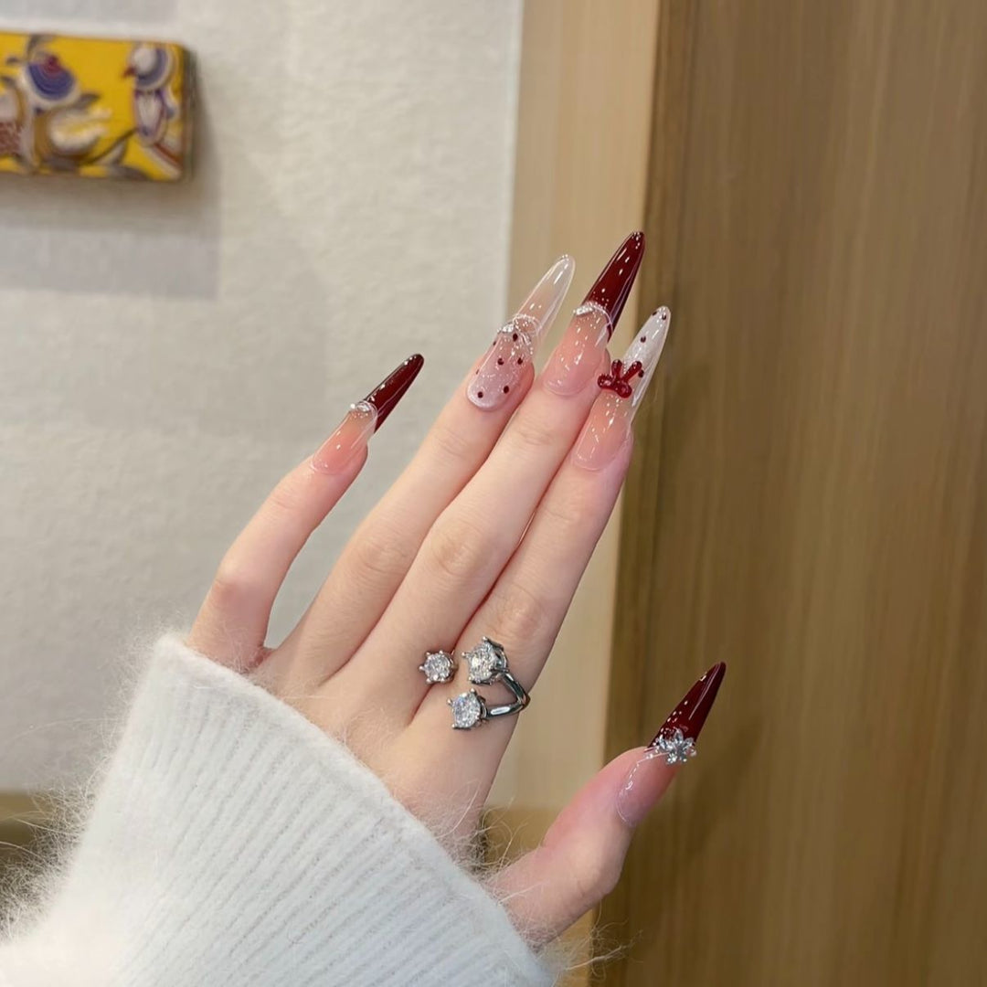 Crystal-Embellished Press-On Nail Extensions Kalsten
