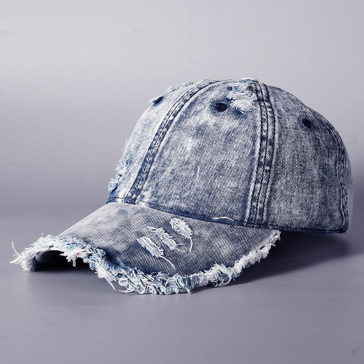 Men's Distressed Vintage Denim Baseball Cap Kalsten