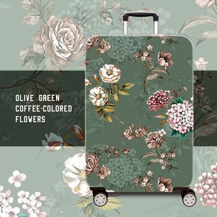 Ladies hard shell suitcase with floral accents Kalsten