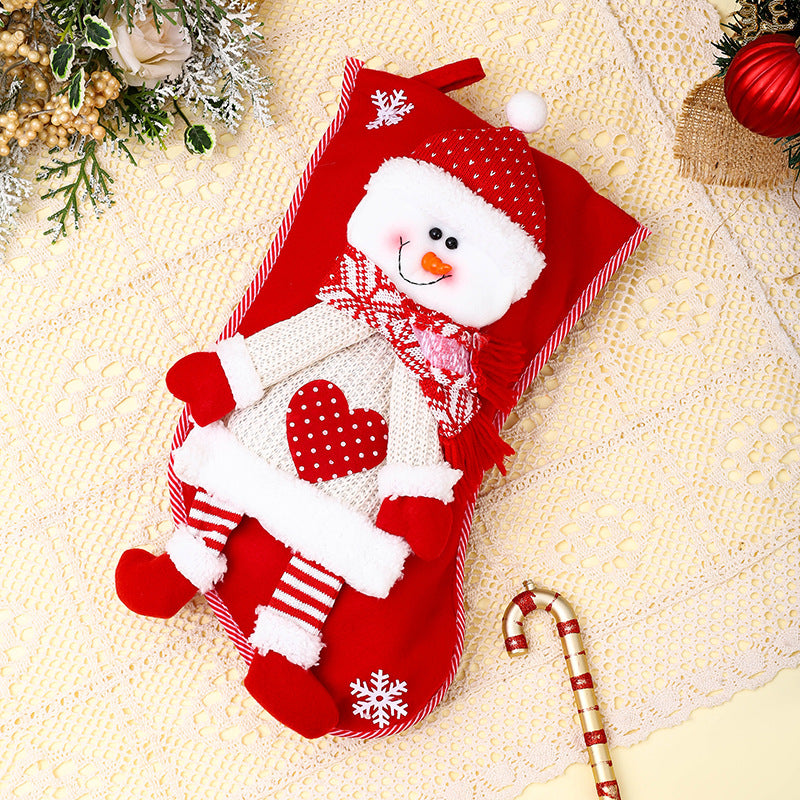 Festive Snowman Christmas Stocking Kalsten