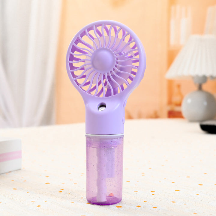 Women Portable Spray Fan with USB Charging Function and Ergonomic Handle Kalsten