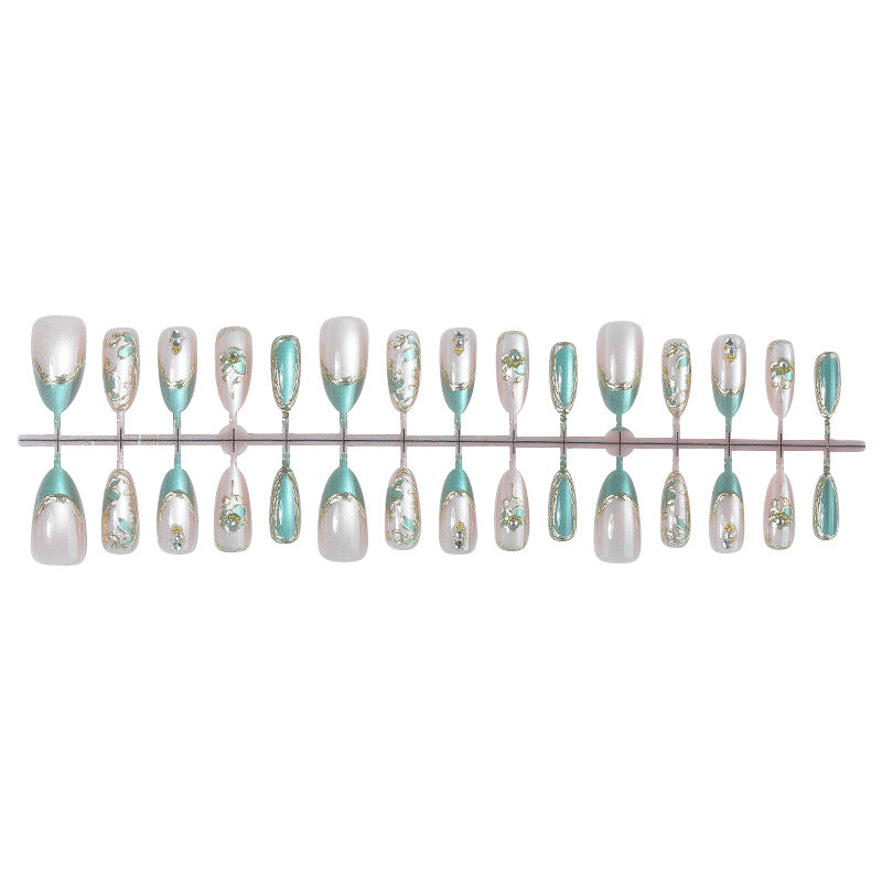 Decorative Floral Art Press-On Nail Set kalsten