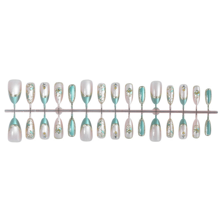 Decorative Floral Art Press-On Nail Set kalsten