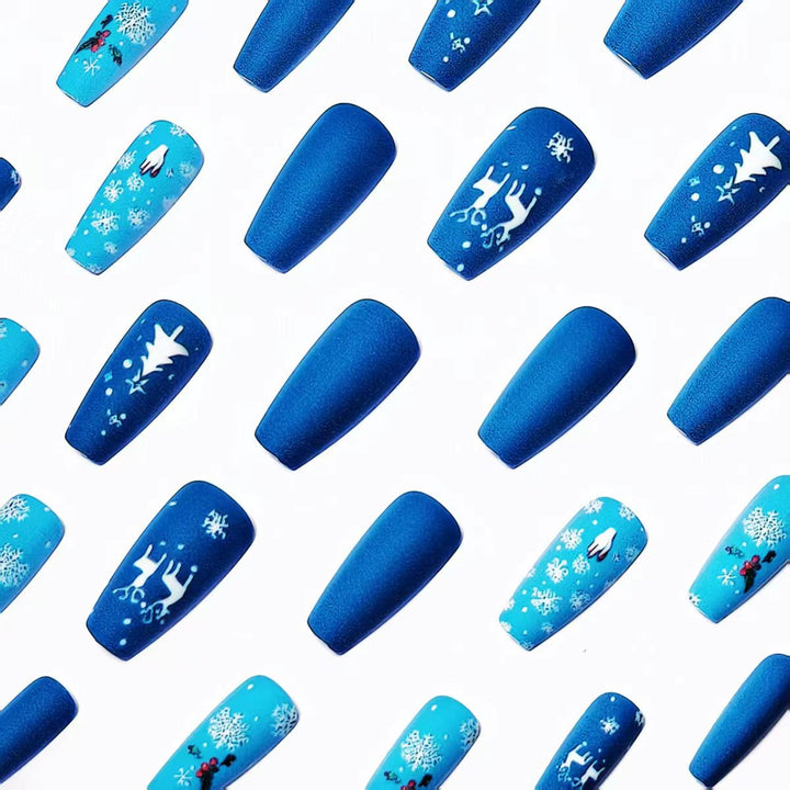 Artificial nails with festive winter design Kalsten