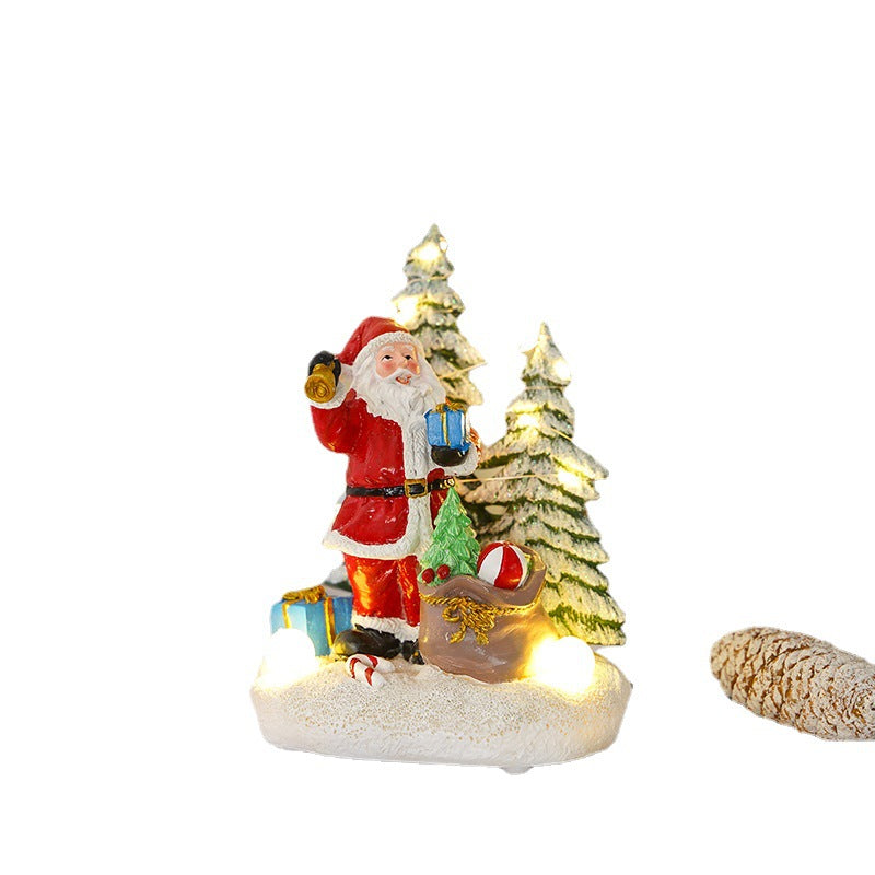 Illuminated Christmas decorative figure with animals Kalsten