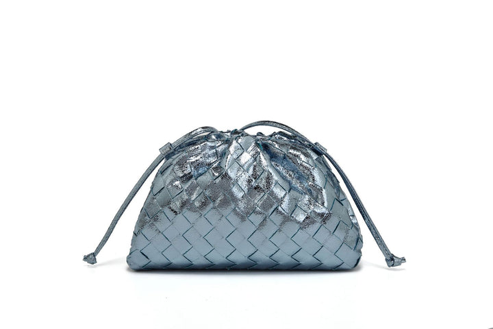 Elegant Woven Leather Bucket Bag Kalsten