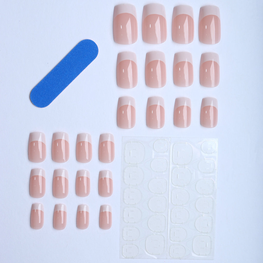 Artificial Nails in Elegant French Style Cold Kalsten