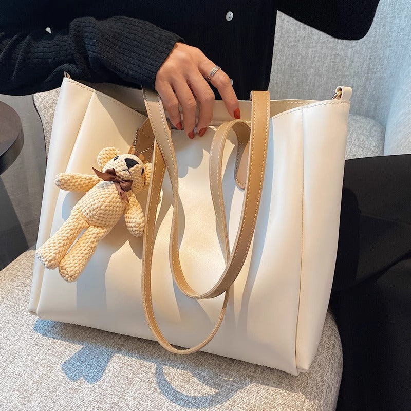 Spacious Soft Leather Tote Bag Kalsten
