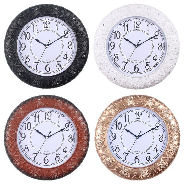 Elegant Wall Clock with Filigree Flower Design Kalsten