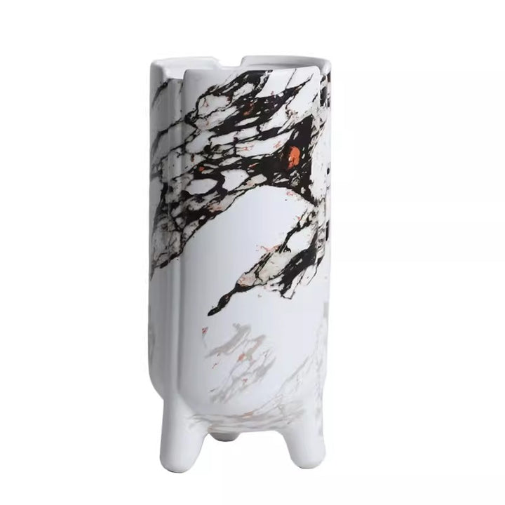 Artistic Marble-Inspired Decorative Vase