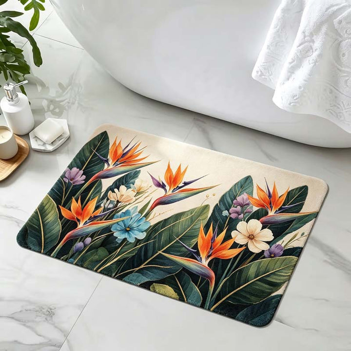 Floral-Themed Comfort Bath Mat Kalsten