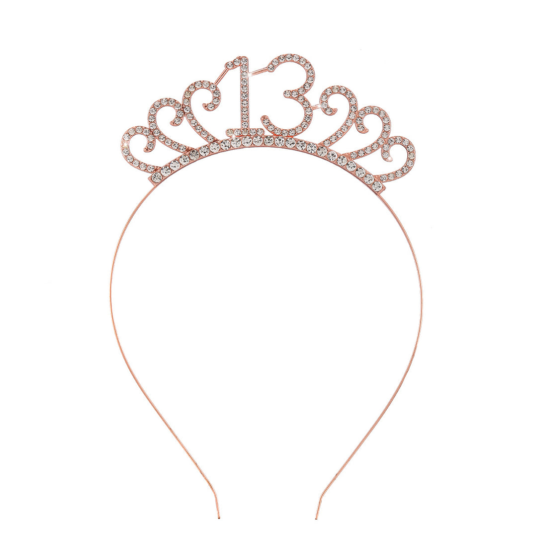 Ladies Crystal Tiara with Custom Designed Number Motif Kalsten