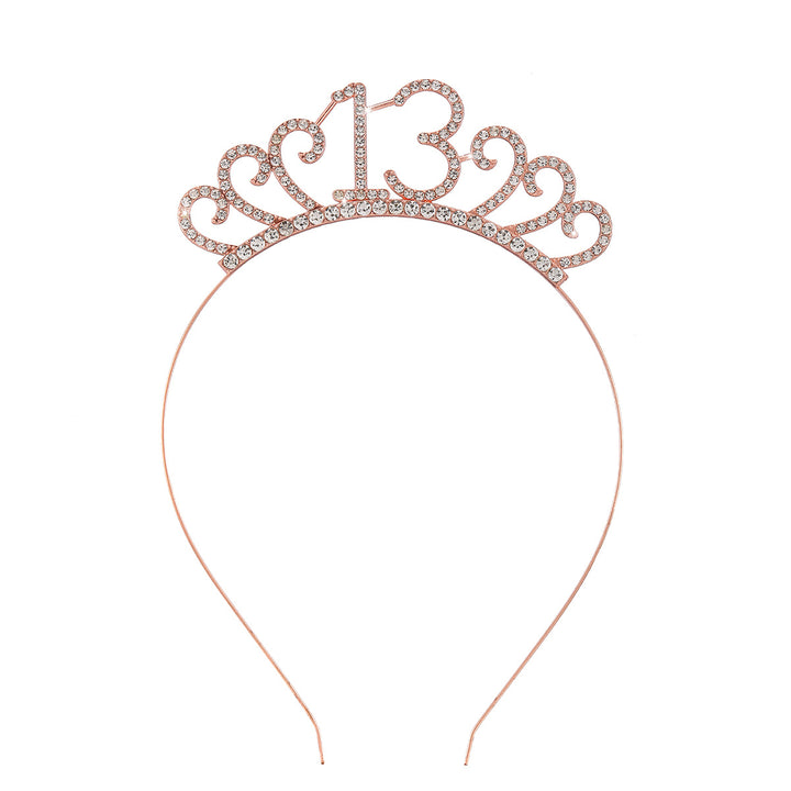 Ladies Crystal Tiara with Custom Designed Number Motif Kalsten
