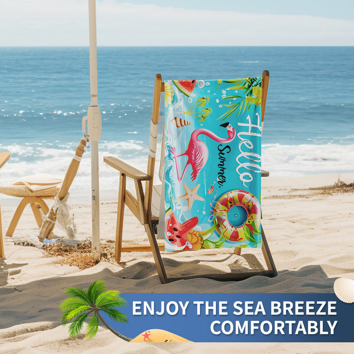 Ladies beach towel with maritime stripe pattern Kalsten