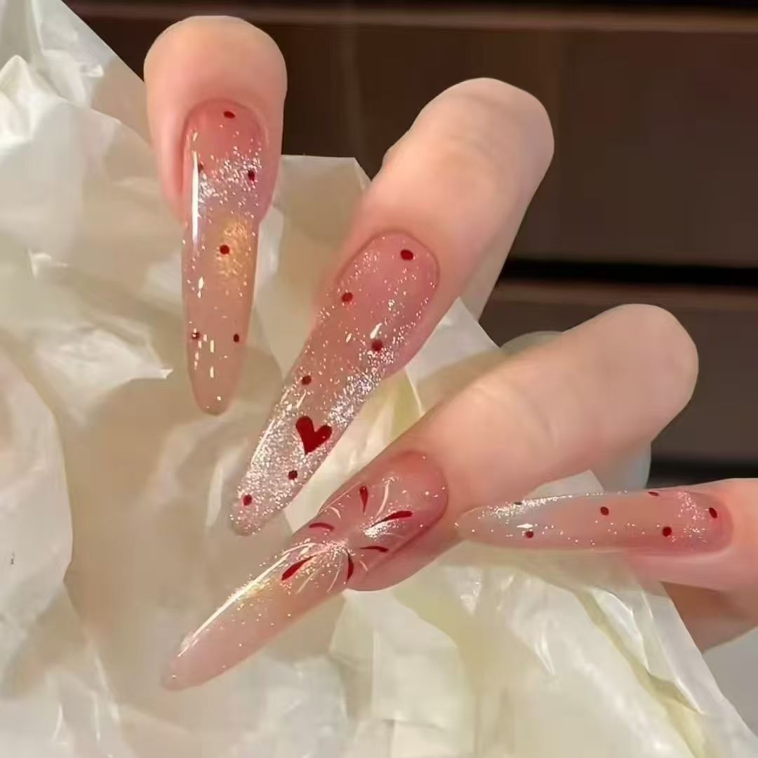 Artistic Long Stiletto Nail Enhancements Kalsten