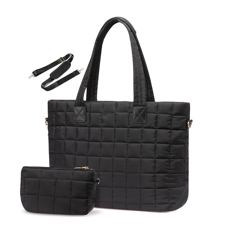 Elegant Quilted Tote Bag with Removable Wallet Kalsten