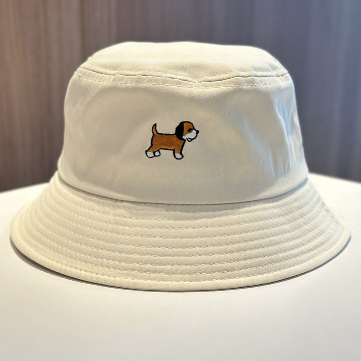 Embroidered Dog-Themed Bucket Hat