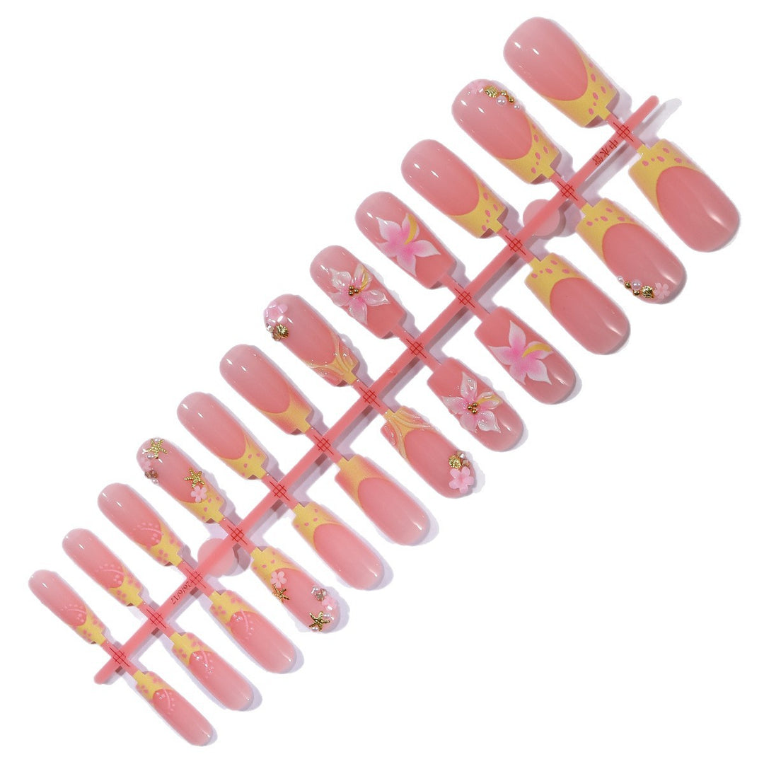 Sea-Inspired Decorative Acrylic Nail Art Extensions Kalsten