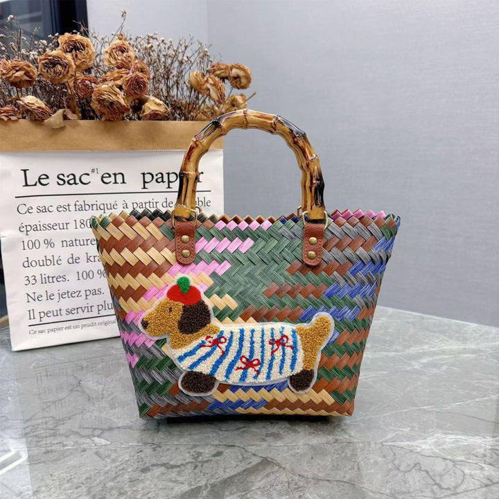 Shoulder bag with playful dog motif Kalsten