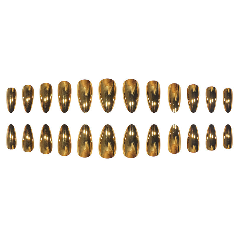 Elegant Metallic Stiletto Press-On Nails Kalsten