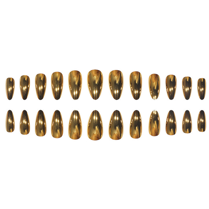 Elegant Metallic Stiletto Press-On Nails Kalsten
