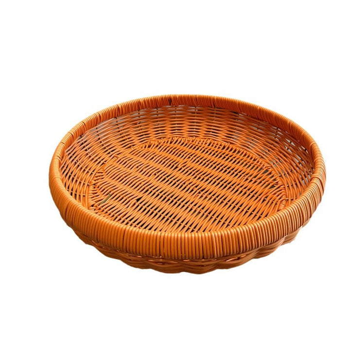 Decorative Round Woven Serving Tray Kalsten