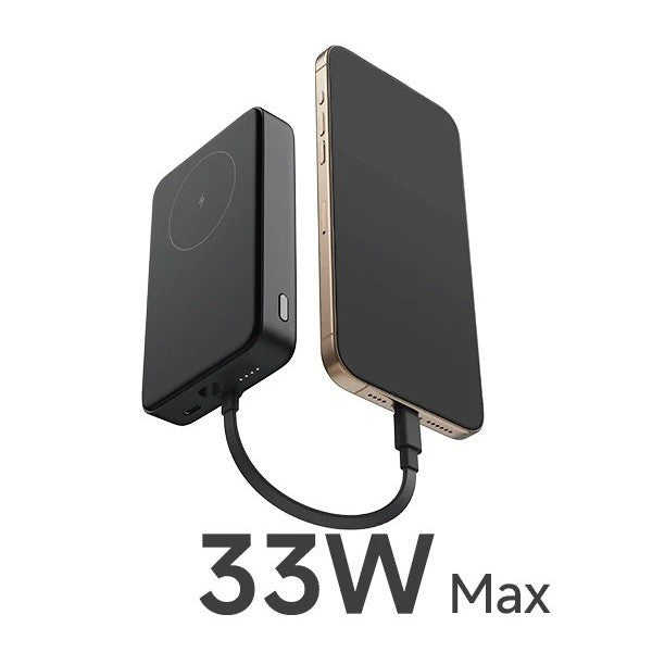 Magnetic wireless power bank with Magnetic alignment and USB-C pass-through Kalsten