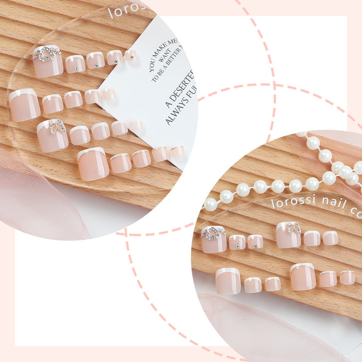 Elegantly Styled French Tip Nail Art Set Kalsten