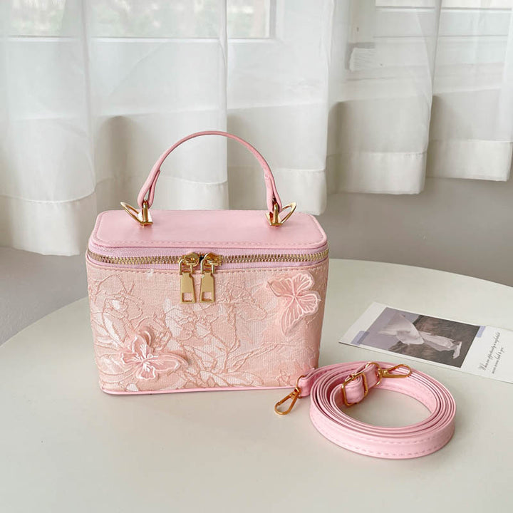 Elegant Floral Embossed Handbag