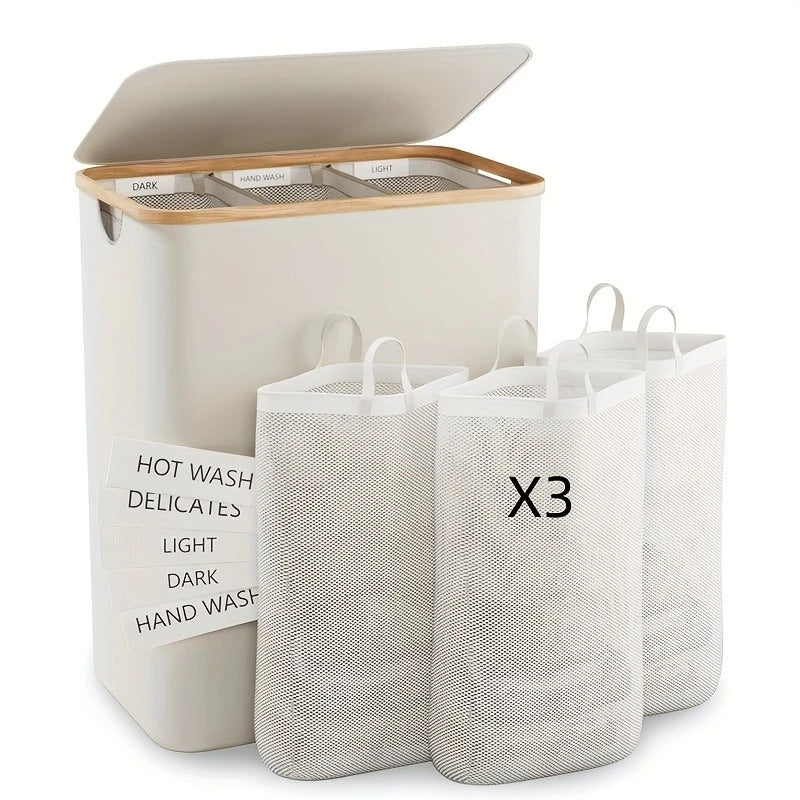 Laundry separation system with bamboo lid Kalsten