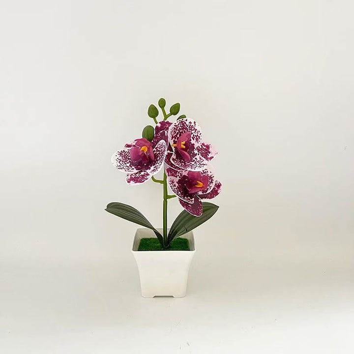 Realistic Artificial Orchid in Decorative Plant Pot for Decor