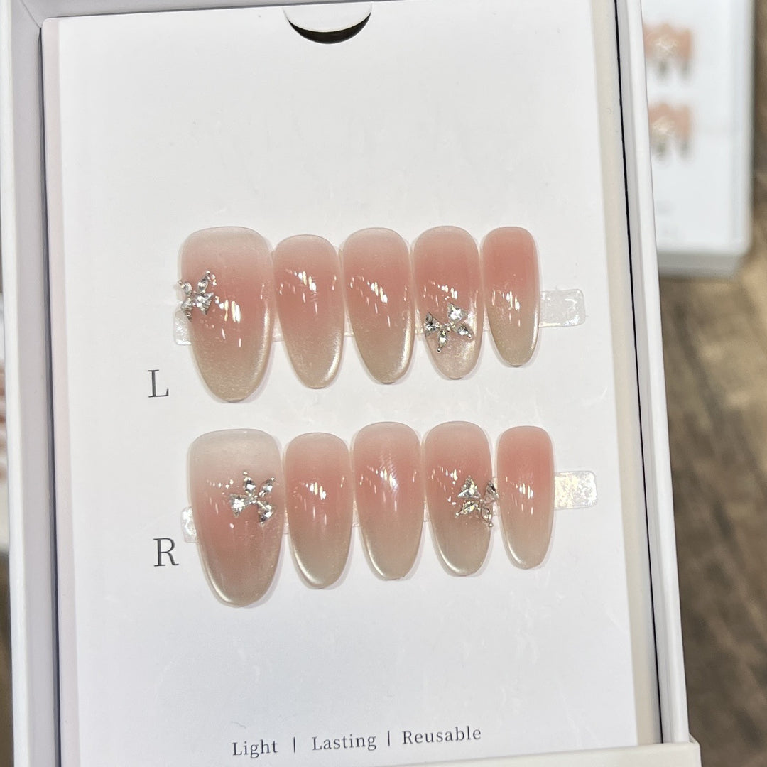 Ombre Glitter Press-On Nail Art Set Kalsten