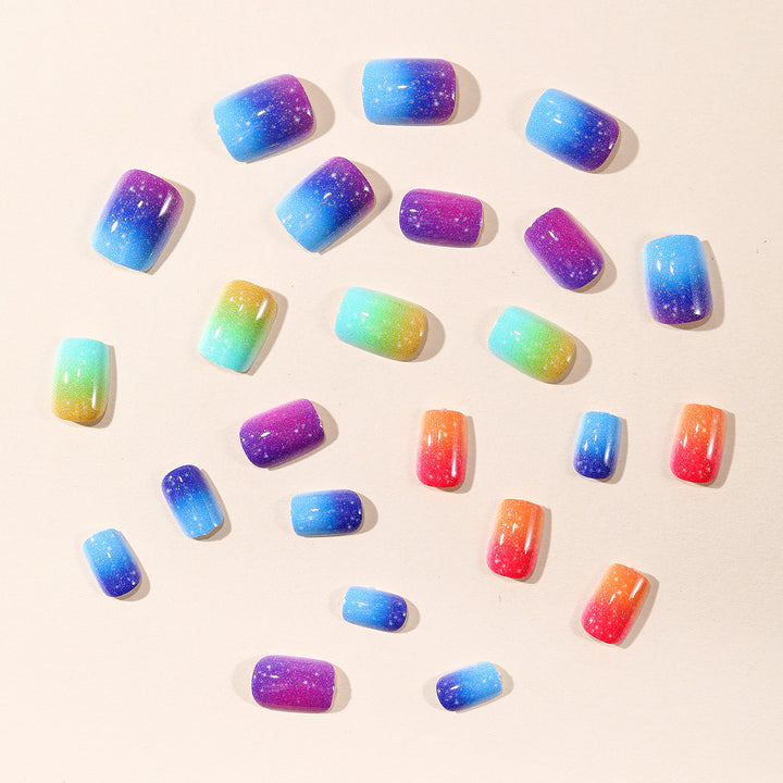 Glittering Gradient Acrylic Nail Art Extensions Kalsten