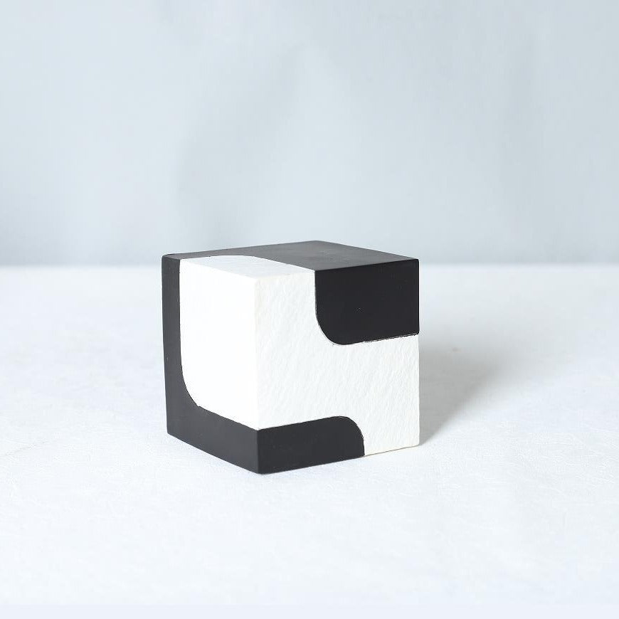 Modern Abstract Minimalist Decorative Block Sculpture
