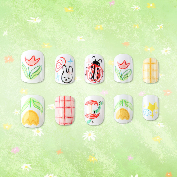 Artistic Illustrated Nail Art Wraps Kalsten