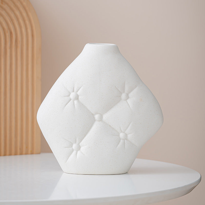 Contemporary Textured Decorative Ceramic Vase