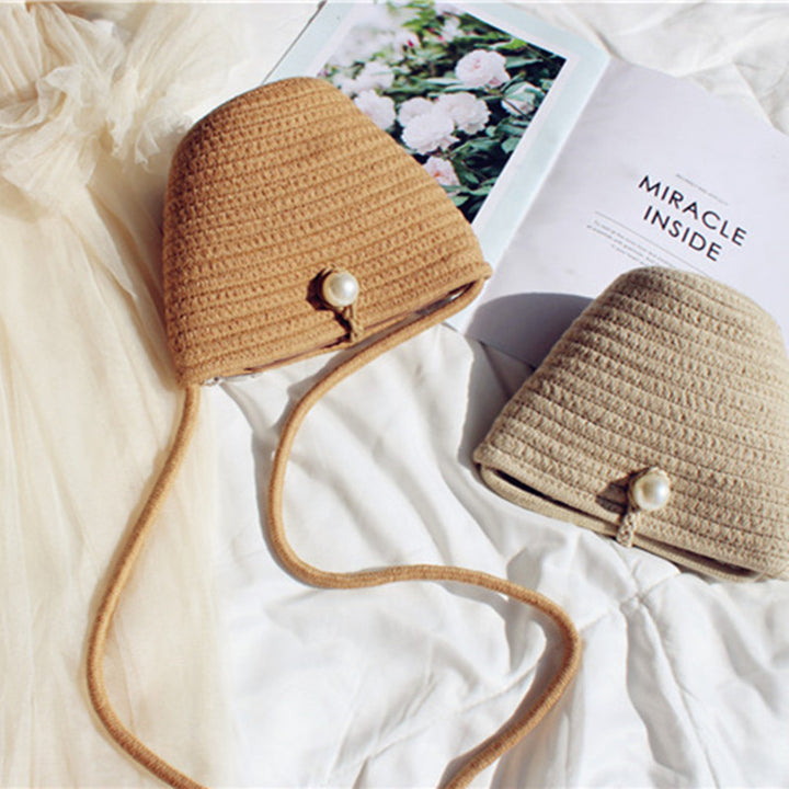 Handmade Macrame Bag with Bead Accent Kalsten