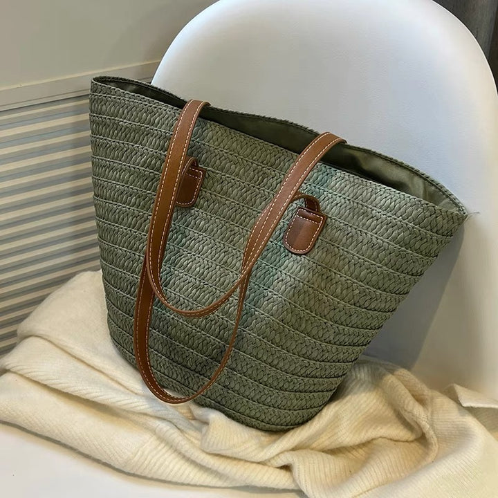Beach bag with high-quality leather handles Kalsten